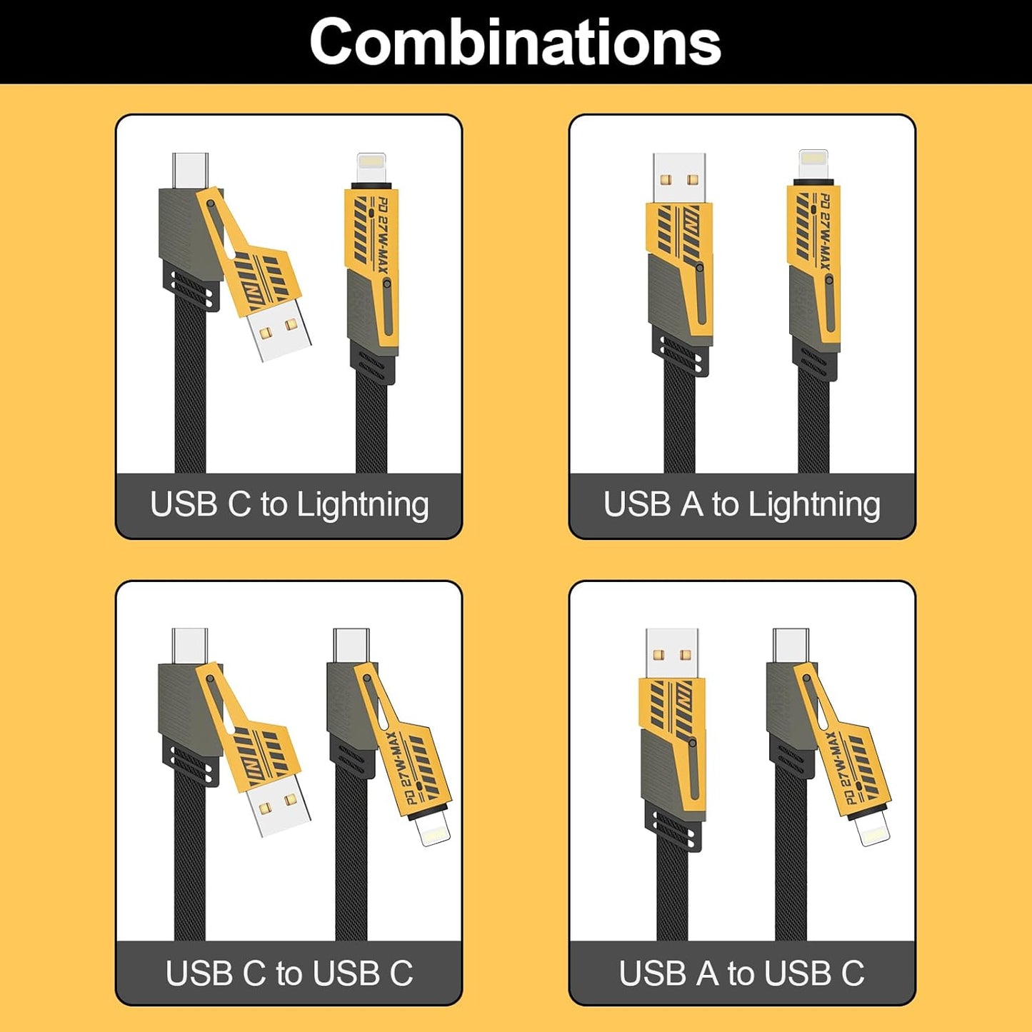 Cable Multifonctions 4 IN 1