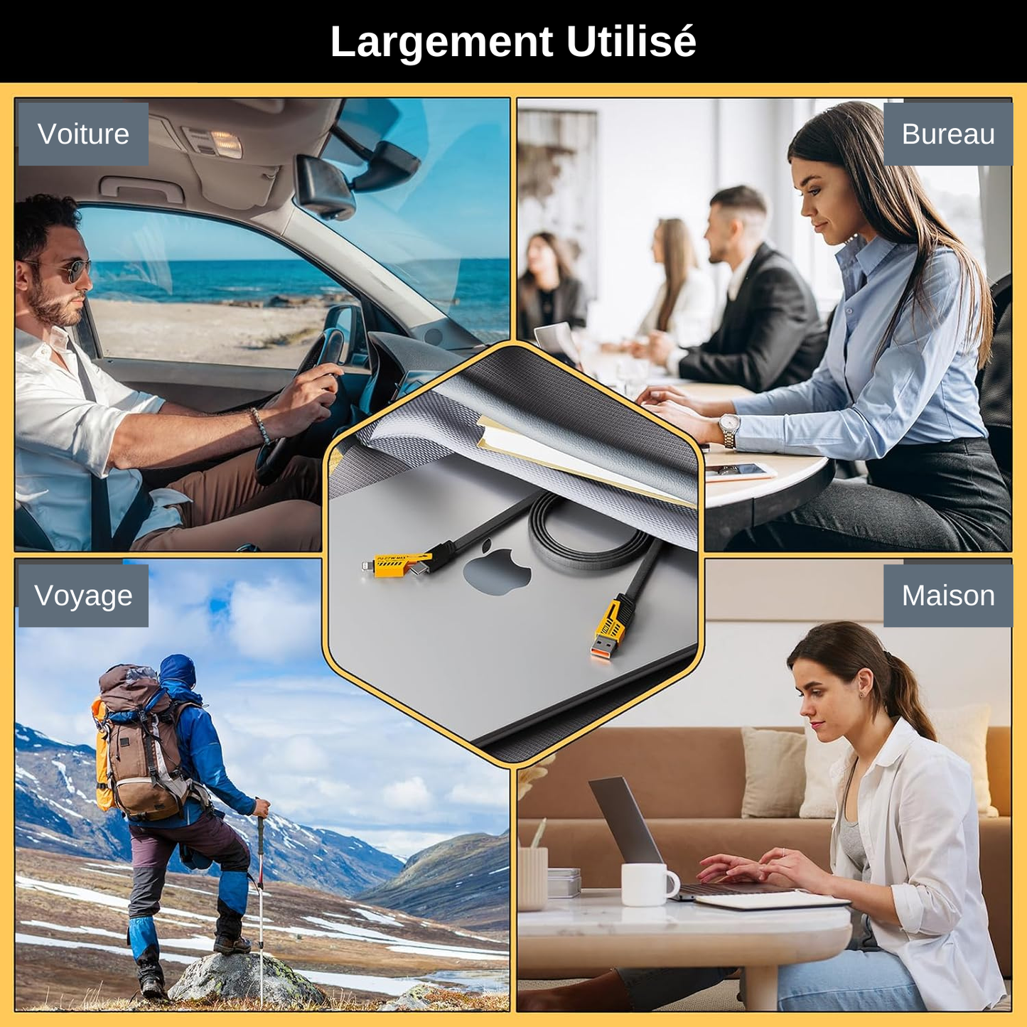 Cable Multifonctions 4 IN 1