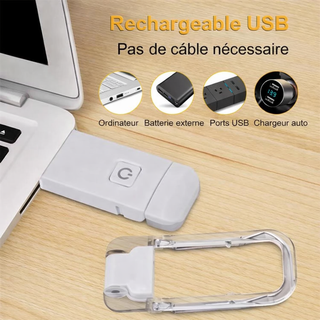 📘Lampe LED de Lecture Rechargeable – Lis Sans Fatigue, Où Tu Veux