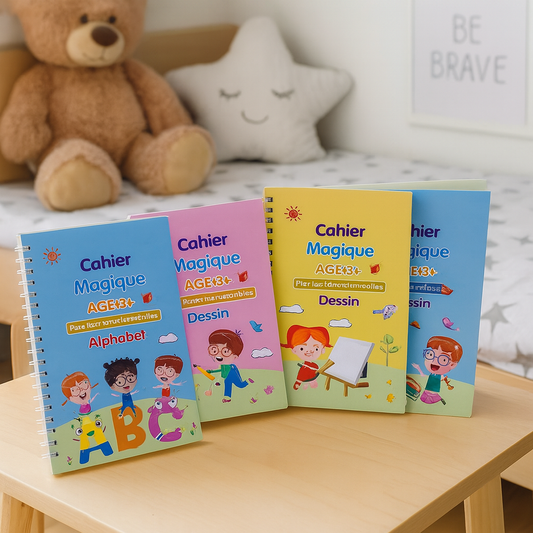 🪄 4 Cahiers Magiques Réutilisables – Protégez vos enfants des écrans !