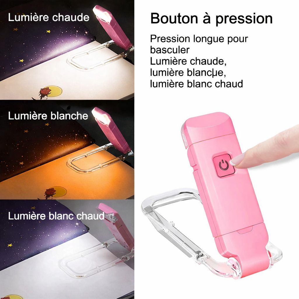 📘Lampe LED de Lecture Rechargeable – Lis Sans Fatigue, Où Tu Veux