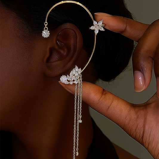 🌟Boucles d’oreilles Star Tassel – Élégance sans perçage 💫